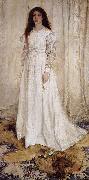 James Abbot McNeill Whistler Symphony in White no 1: The White Girl - Portrait of Joanna Hiffernan oil on canvas
